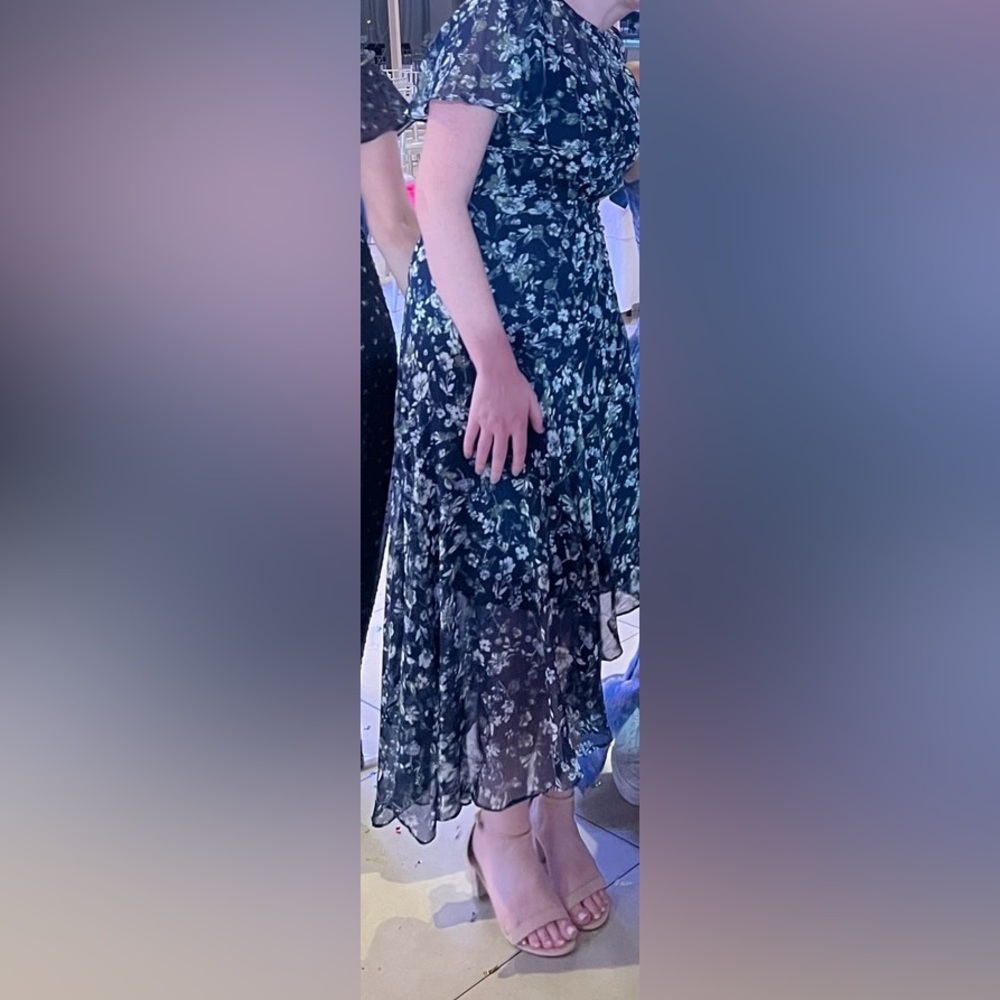 ASTR The Label Asymmetrical Floral Maxi Dress